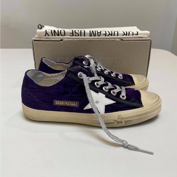 GGDB Purple Velvet Sneakers - Picture 1 of 7